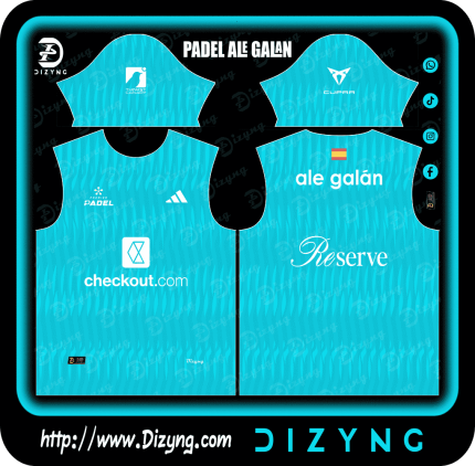 Camiseta Pádel Ale Galán Turquesa