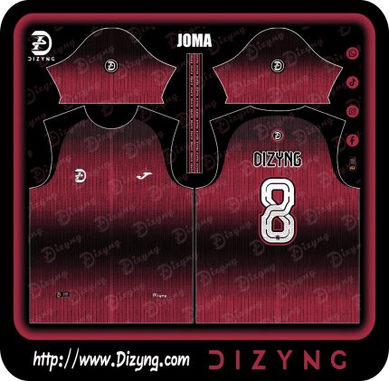 Joma Líneas Verticales Granate Negro