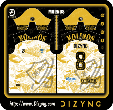 Molinos Gold Geometric Blanco Dorado
