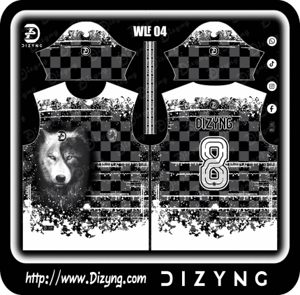 WLF 04 Lobo Wolf Black Grunge